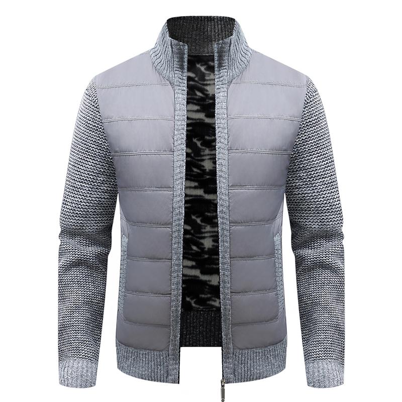 Jesień Zima Męski Sweter Rozpinany Płaszcz Ciepły Wersja Koreańska Slim Fit Modny Sweter Długi Rękaw Odzież Wierzchnia