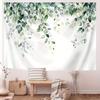Boho Green Leaf Wall Hanging Tapestry,Watercolor Botanical Plant Art Decor Fabric, Soft Peaceful Ornament For Home Room Interior
