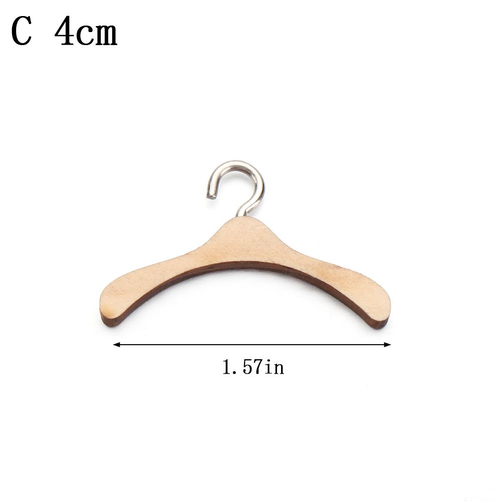 4-30CM Doll Wooden Clothes Rack Garment Organizer Hangers for Dolls Handbag Clothes Scarf Holder Stuffed Toys Accessories