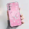 Per ZTE nubia Red Magic 9 Magic9 9S Pro Plus 5G Custodia Moda Farfalle Fiori Sottile Nera Morbida TPU Retro Opaco Copertura Protettiva