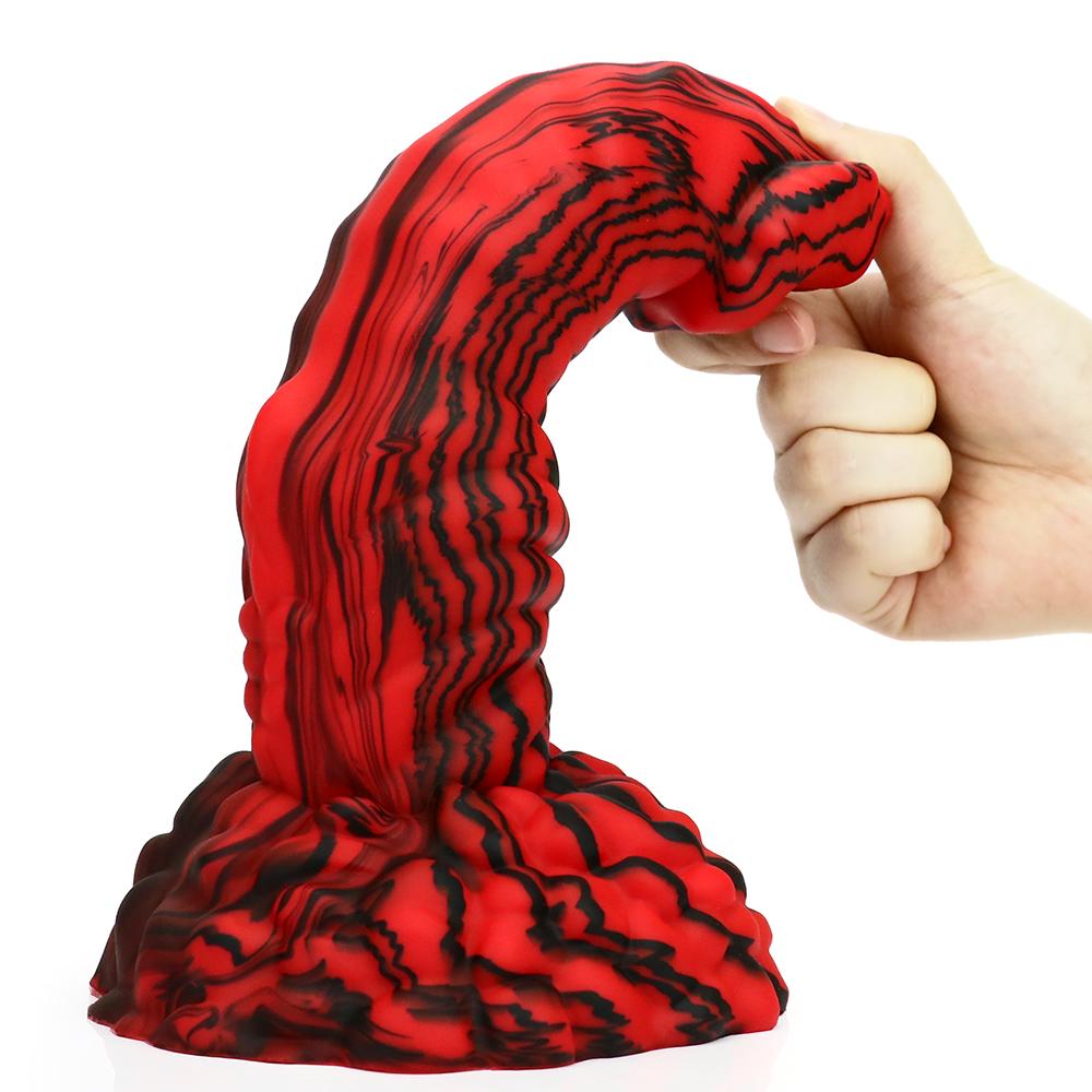 Fantasy Horse Penis Exaggerated Testicle Silicone Dog Knot Dildo With Sucker Sex Toys For Women Masturbator Anal Plug