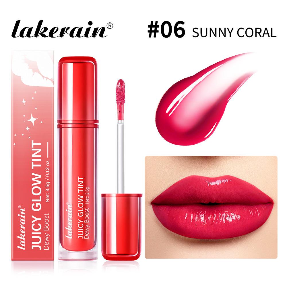 

Водно-легкий блеск для губ Зеркальный глиттер Тинт для губ Стойкий Сияющий Увлажняющий Розовый Плампер для губ Желейная помада Макияж Косметика