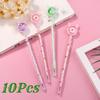 10 Pcs Cartoon Antlers Sparkling Neutral Pen for Office Work, Brushing Questions, Signing Writing, Diaries, Notes, Student Classroom Prizes, Friend