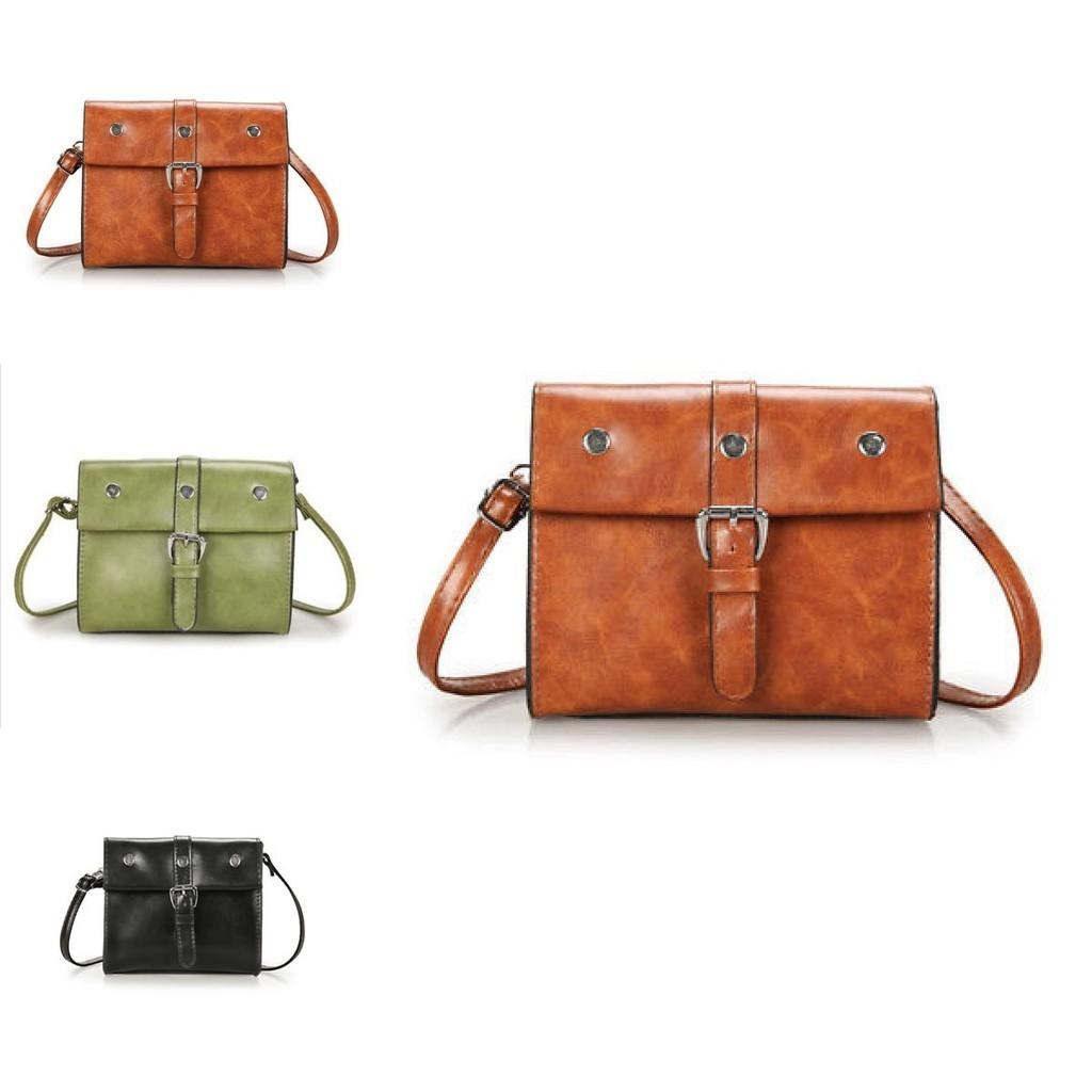 Crossbody Bag Shoulder Handbag Pu Leather Women Flap Chic Square Large Capacity
