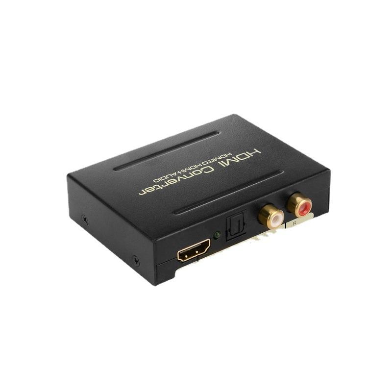 FX323 EU Plug HDMI-Compatible Audio Extractor Converter HD+ Audio ( SPDIF + RCA L/R Stereo ) for Fire Stick Xbox PS5 Support 3D HDCP2.2 18Gpbs