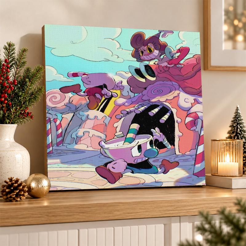 Cuphead Diamond Painting Kit 5D Full Drill DIY Diamond Mosaic Wall Art Home Decor