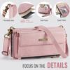For iPhone/Samsung RFID Blocking Multilayer Wallet Phone Case Purse with 9 Card Slots+Zipper Pocket+Coin Sack Detachable Crossbody Strap + Wrist Strap