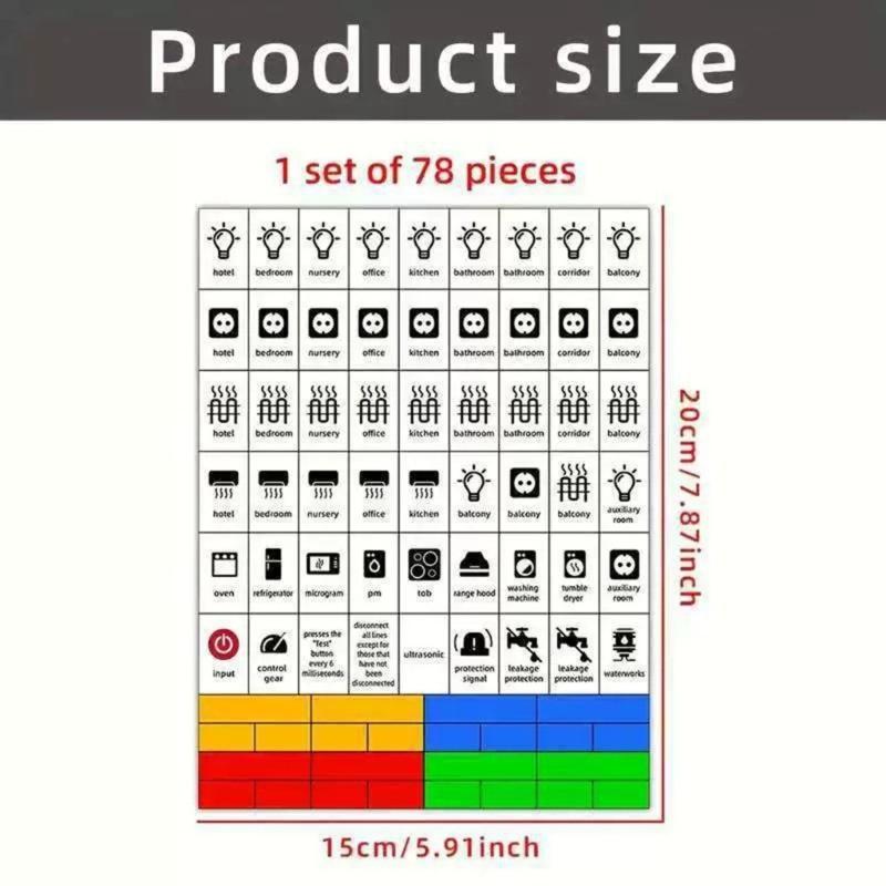 Наклейки для електричних панелей, етикетки, наклейки, кастомізовані, для точного маркування схем, ідентифікація електричних панелей