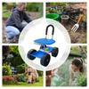 Rolling Garden Seat Adjustable Garden Cart with Wheels for Planting 360 Degree Swivel Gardening Chair Tool Tray for Outdoor