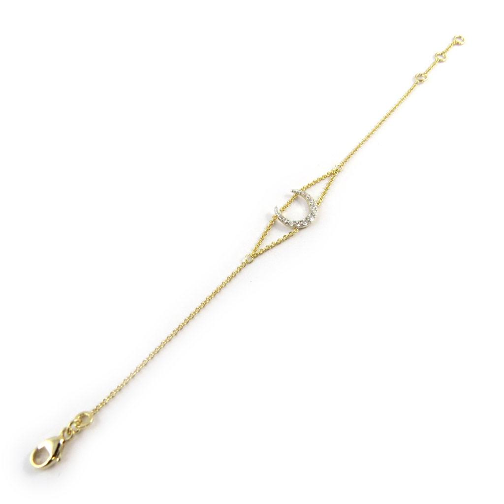 Altesse [P0560] - Gold-plated Bracelet 'Mysterious Moon' White Gold