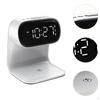 Bedroom Lamp Cordless Charging Station 15W with Alarm Clock for Reading Room