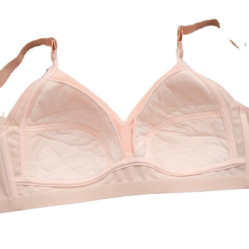 New Bra Middle-aged and Elderly Steel-rimless Bra Large Size Thin Big Chest Thin Sponge-free Mother Bra