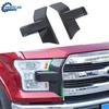2x Car Front Bumper Headlight Grille Decor Cover Trim for Ford F150 Carbon Fiber