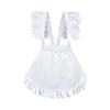 Grembiule Regolabile per Role Play da Cameriera Design Elegante da Cameriera Con Pizzo Decorativo Poliestere Traspirante Abbigliamento per Feste Costume Asciugatura Rapida