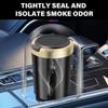 Auto Zigaretten Aschenbecher, Tragbarer Blauer LED Licht Auto Aschenbecher Becherhalter mit Deckel, Fahrzeug Zigaretten Aschenbecher