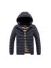 Light Cotton Coat Men's Winter Fashion Solid-colour Slim Removable Cap Thickened Hooded Comfortable and Versatile Jacket Men