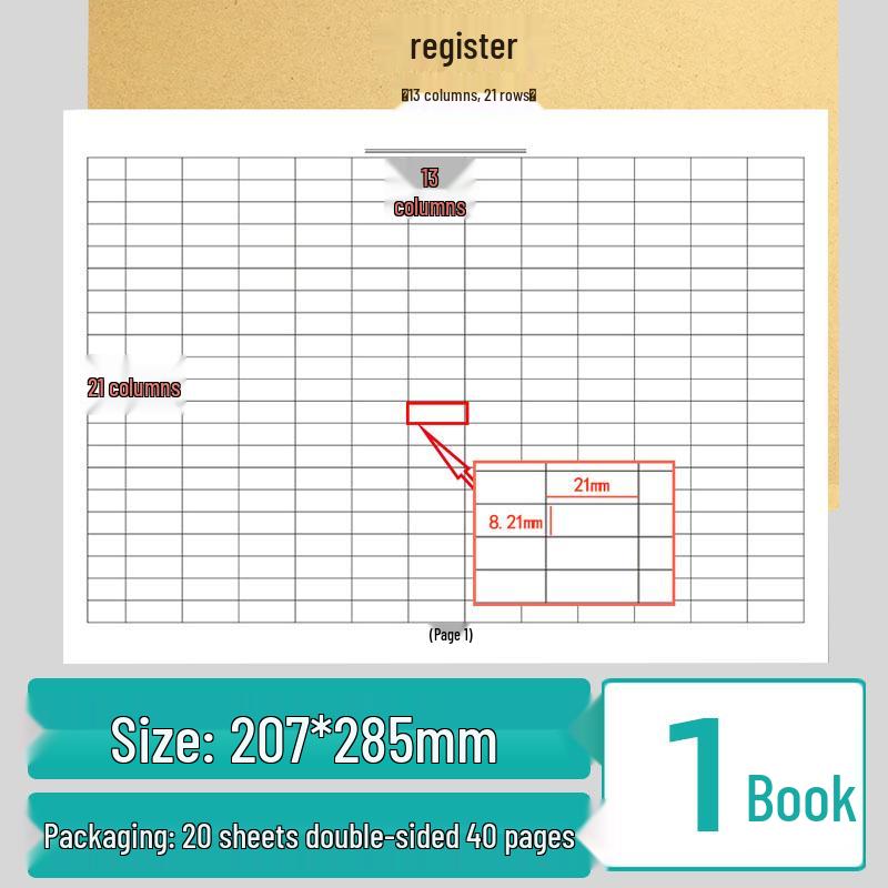 30x9 Column Registration & Inventory Book with Statistical, Universal & Custom Summary Sheets