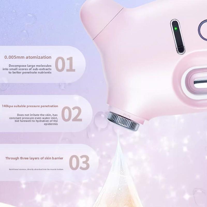 Oxygen Injection Instrument Household Active Oxygen High Pressure Sprayer Beauty Instrument Hydrating Beauty Salon Water Light Face Beauty Instrument