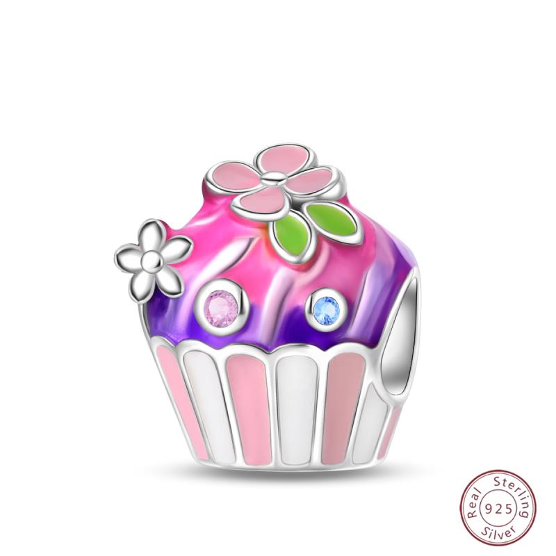 Copper Beaded Pendant Donut Dessert Cake Original 3Mm Bracelet Women Fine Jewelry