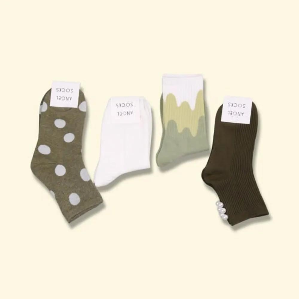 Angel Socks SET004 - Olive Green Autumn/Spring Women s Fashion Set as a Favor