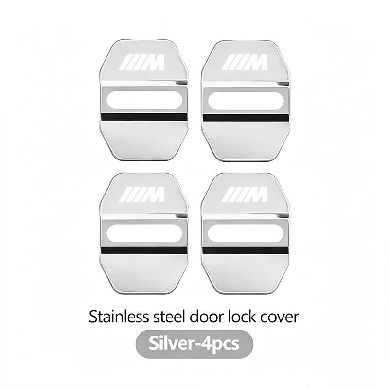 FA54Pcs Zinc Alloy  Car Door Lock Buckle Protection Cover Anti-Collision Shock Absorbing Cushion Stickers For BMW G80 G06 G07 G42 G