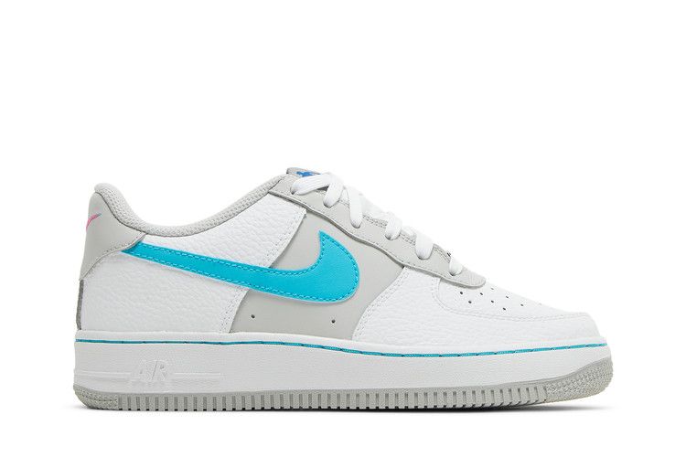 Kids' Sneakers Nike Air Force 1 Low EMB NBA 75th Anniversary Fiesta (GS) White/Grey Fog/Sundial/Turquoise Blue