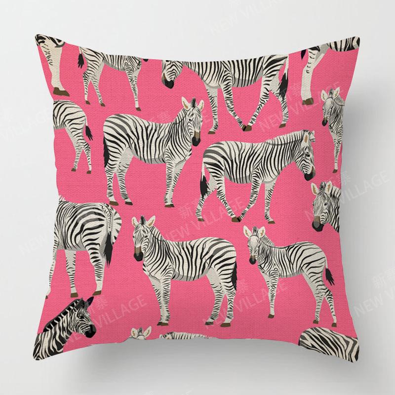 Home Decor Exotic Jungle Animals Pillow Covers For Home Pattern Cushion Cover Suitable For Sofa Bedroom Car Pillow Cover