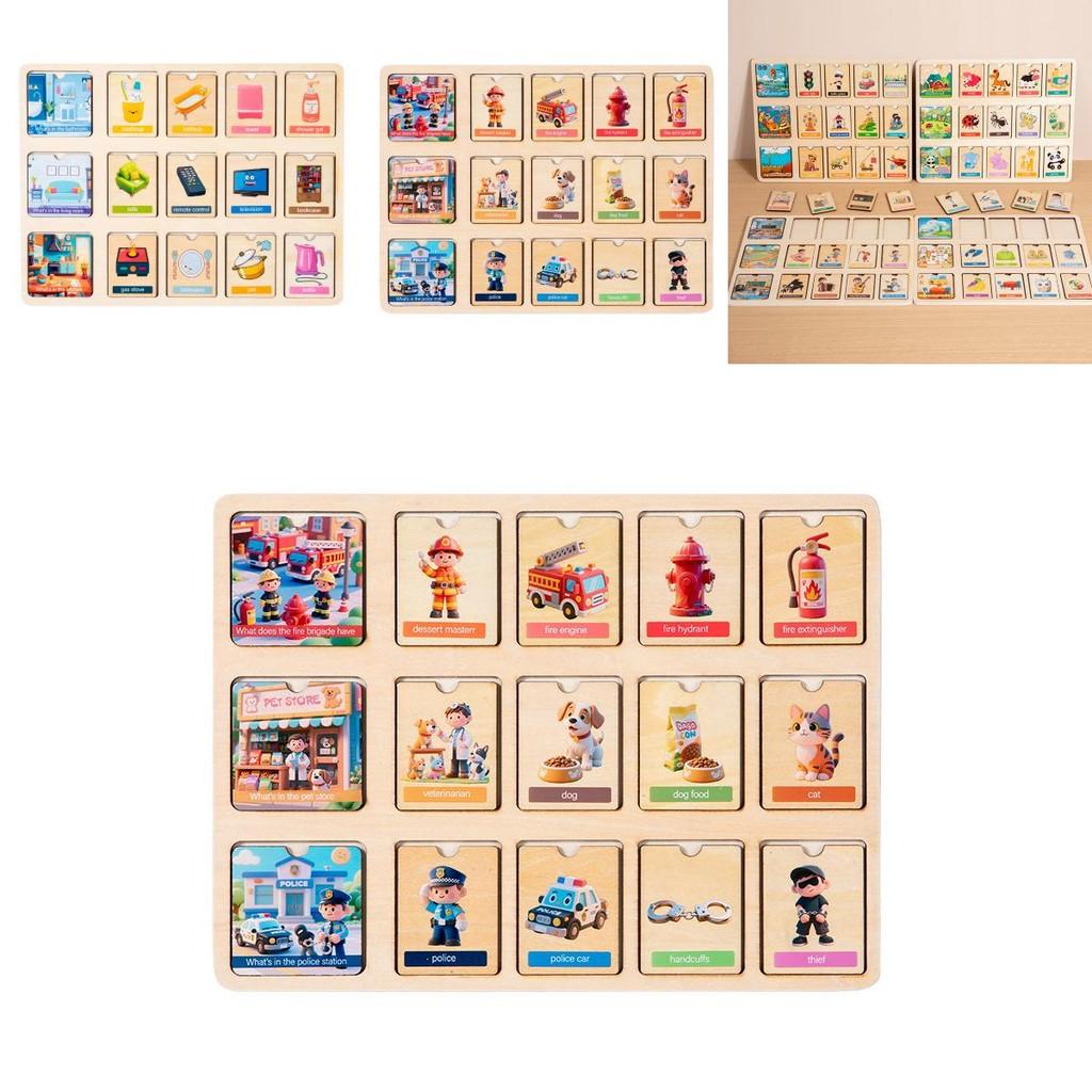 Pädagogisches Holzpuzzle für Kinder mit Tier- und Fruchtabgleich zur frühkindlichen Entwicklungsförderung