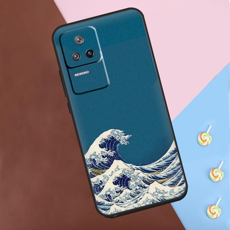 Japanese Great Wave of Kanagawa Case For POCO X6 Pro X3 X4 X5 F5 Pro F3 M5s Cover For Xiaomi 13T 14 13 Pro 11T 12T 12 Lite