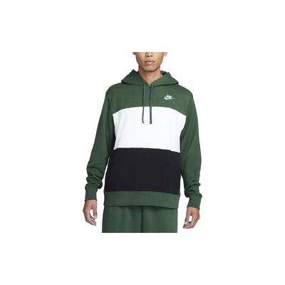 Bluza z kapturem Club Fleece Color Block Męska Bluzy Zimny-Jodłowa-Zieleń FB7416-323