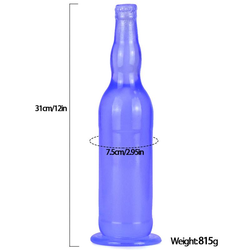 Beer Bottle Female Simulation Penis Crystal Transparent Dildo Adult Female Masturbation Stick