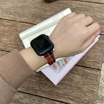 Wool Strap for Apple Watch Series 10 42mm/9 8 7 41mm/SE (2023) SE (2022) SE 6 5 4 40mm/3 2 1 38mm Magnetic Buckle Plaid Texture