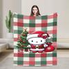 Cinnamoroll Christmas Fleece Blanket  Funny Throw Blankets for Bed Sofa Couch 125*100cm Plush Thin Quilt