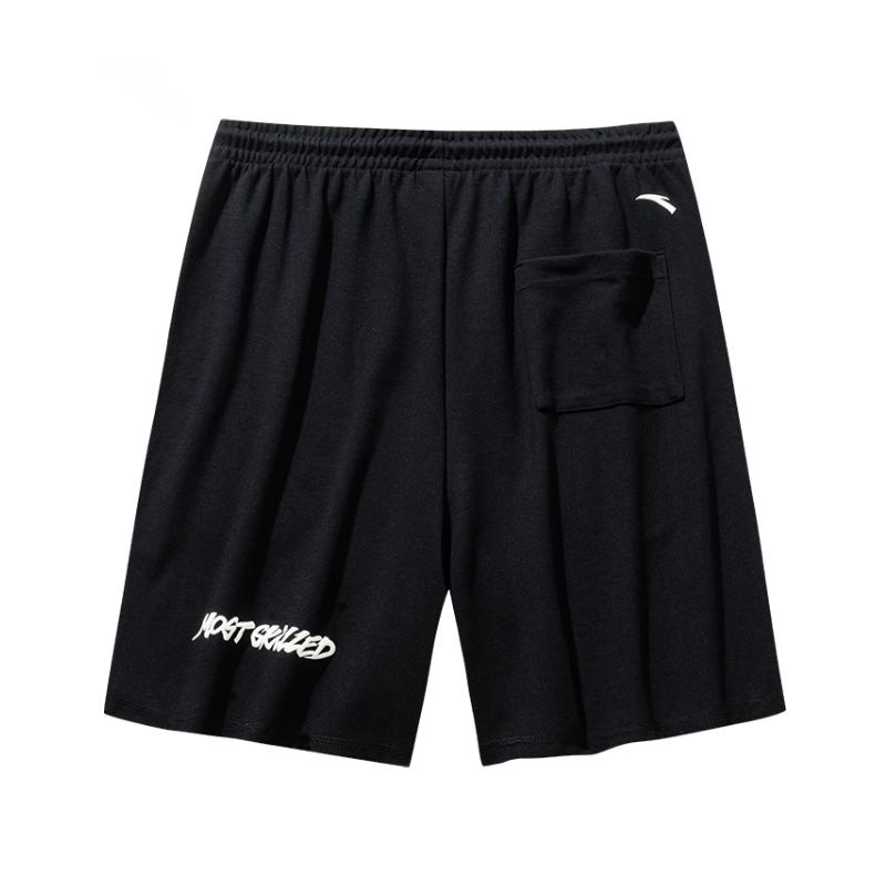 Anta Basketball Series Kyrie Irving Comfortable Simple Versatile Loose Breathable Letter Lace-Up Mid-Waist Five-Point Casual Shorts 172521306-4