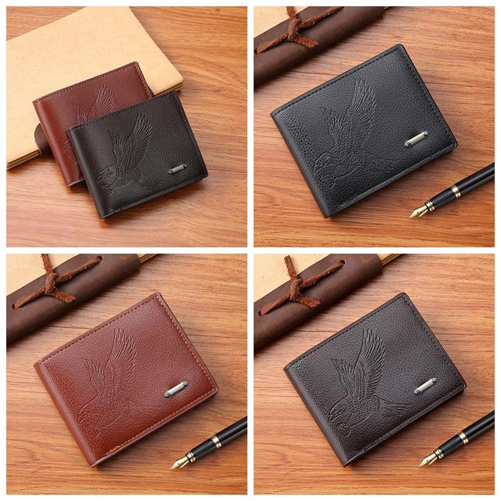 

PU Leather Male Leather Purse Multi-position Men Coin Pocket Portable Men s Short Wallet Shopping
