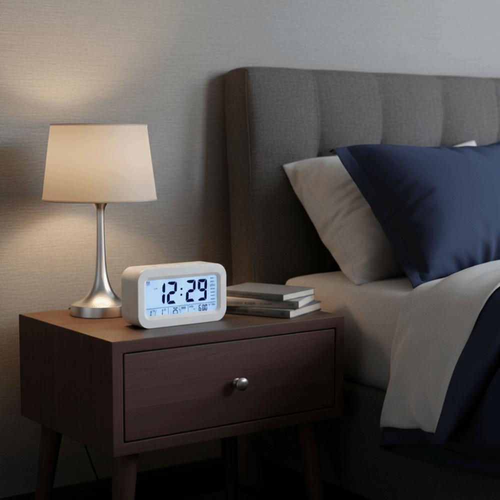 Snooze Feature LED Electronic Alarm Clock LED Display Desktop Table Clock  Desktop