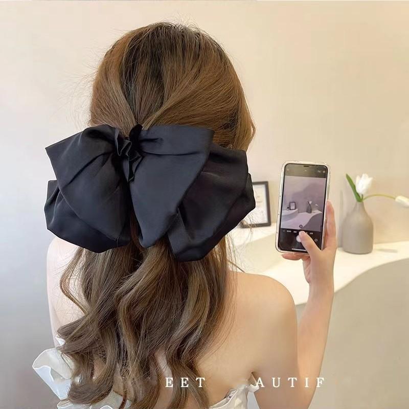 1 Stück Neue Koreanische Mode Bogen Haarnadel Einfarbig Elegante Haarspangen Kopfbedeckung Mädchen Kinder Haarschmuck