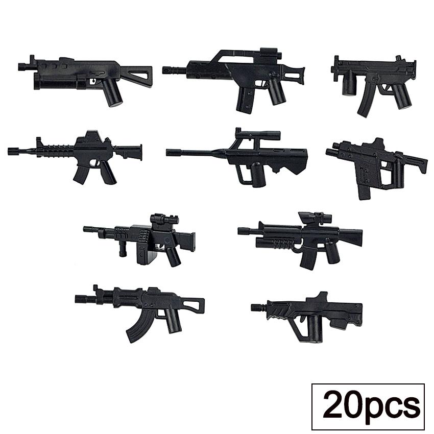 MOC WW2 Στρατιωτικά Μίνι Όπλα Μοντέλα Σειράς SWAT Όπλα Στρατού Μαζικά Αξεσουάρ Όπλων Δομικά Τουβλάκια Παιχνίδια Παιδιών Δώρα Στρατιωτικά Τουβλάκια