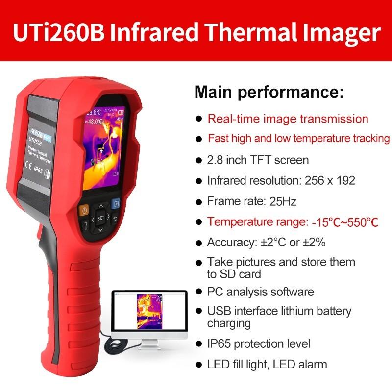 256*192 Pixel Time Live Infrared Thermometer Portable Industrial Handheld Thermal Camera