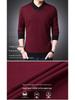 Men's Argyle V-neck Plus Velvet Knitwear - Warm, Soft, and Versatile Base Layer for Autumn and Winter