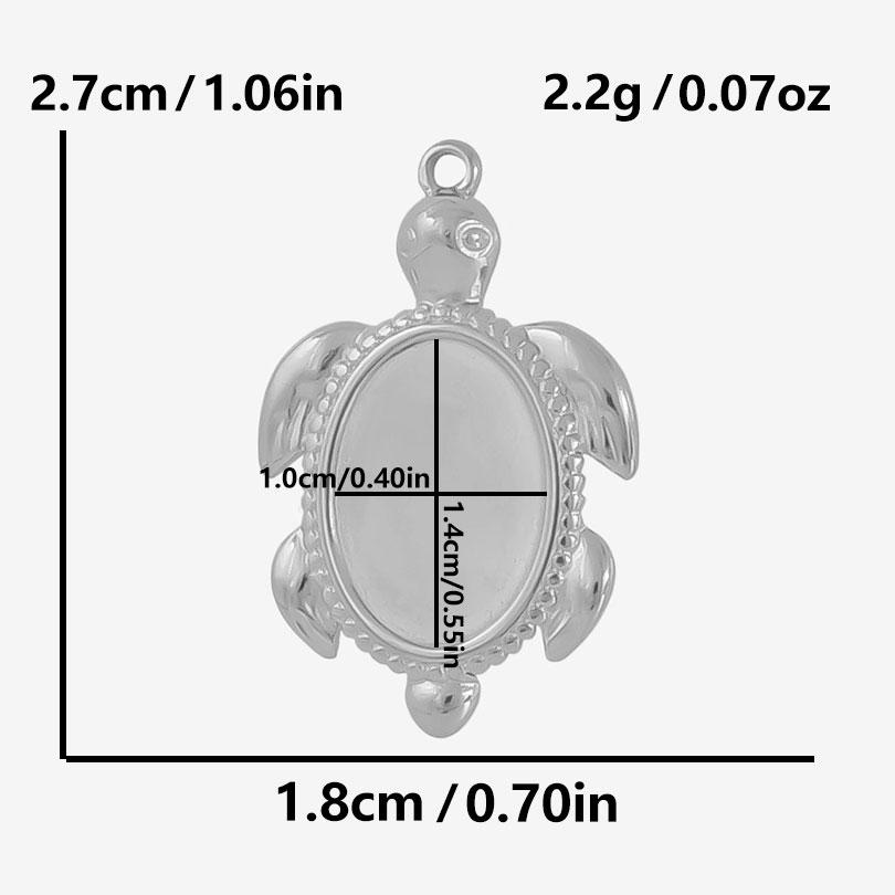 

6pcs High Quality Ocean Animal Pendant Real Gold Plated Stainless Steel Sea Turtle Charms For Jewelry Making Bulk DIY Materials