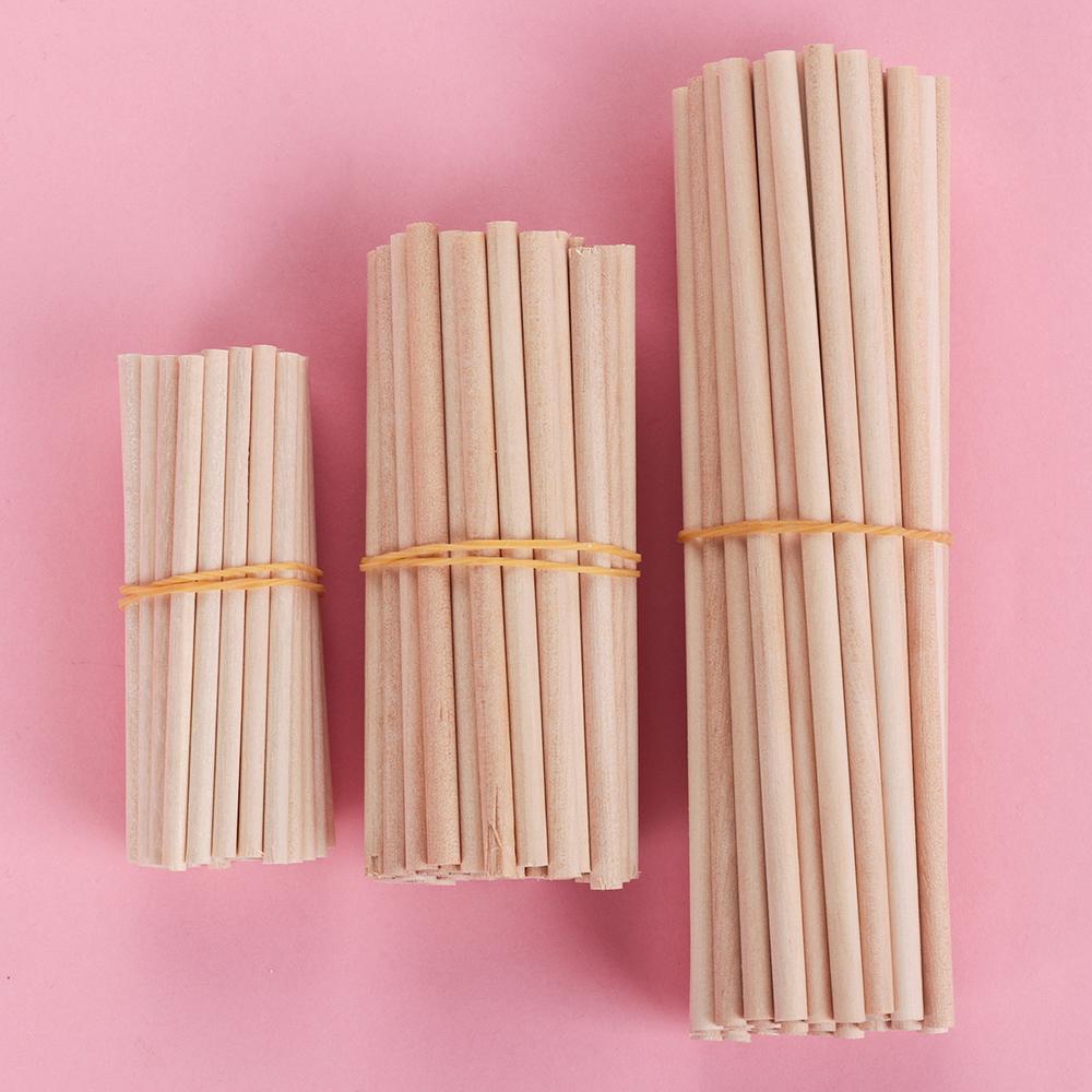10/50 Peças Varetas de Madeira Redondas de Pinho Varetas de Contagem Brinquedos Educativos Cavilha Durável Para Construção de Modelo Marcenaria Artesanato DIY Ferramentas