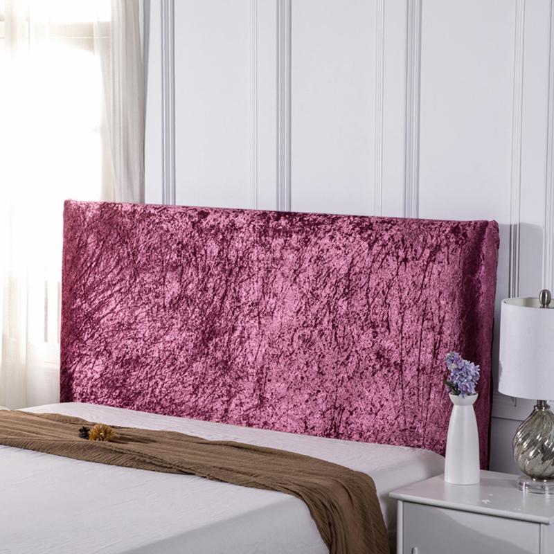 Luxury Elastic All-inclusive Bed Headboard Cover Crushed Velvet Non-Slip Head Board Covers  Bed Back Dust Protector Cover
