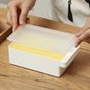 Scatola Affettaburro 2-in-1 con Coperchio Spatola Inclusa Sicuro Inodore Contenitore Taglia Burro per Frigo Cucina
