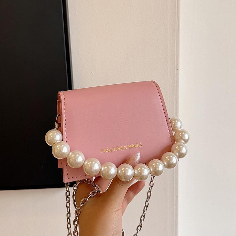 Stylish Mini Pu Pearl Chain Crossbody Bag For Women In Trendy Colors For Spring 2024