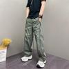 Wide-leg Harlan Pants High Street Ruffian Handsome Loose American Casual Pants Men's Summer Thin Versatile Straight Sports Trousers