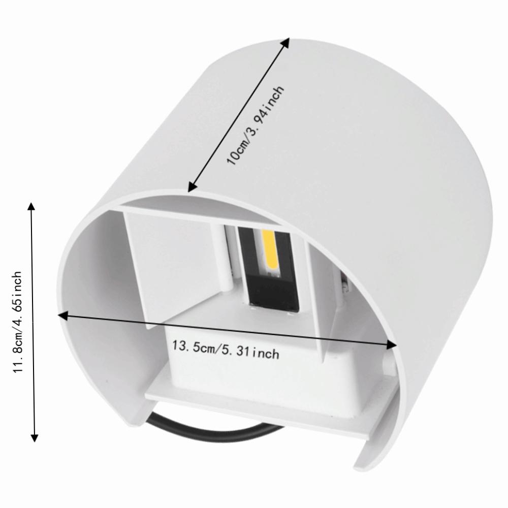 Semi-Circular LED Wall Lamp 12W Up Down Lighting Modern Wall Light  Garage
