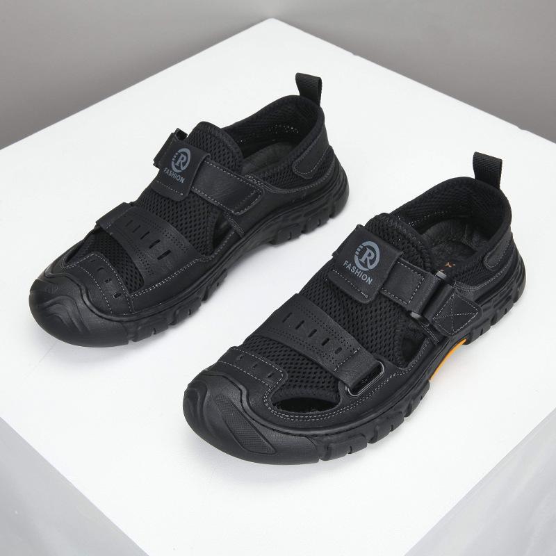 Sandals, Men's Beach Shoes, Summer New Style, External Wear, Anti Slip, Sports and Leisure, Mesh Breathable Toe Cap Hiking Shoes