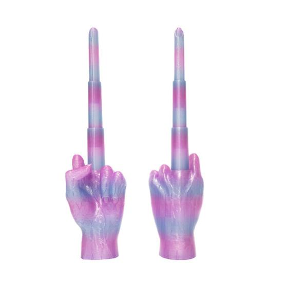 3D Printed Retractable Middle Finger Telescopic Middle Finger Figurine Stress Relief Toy Home Office Living Room Desktop Decoration Ornament Gag Gift