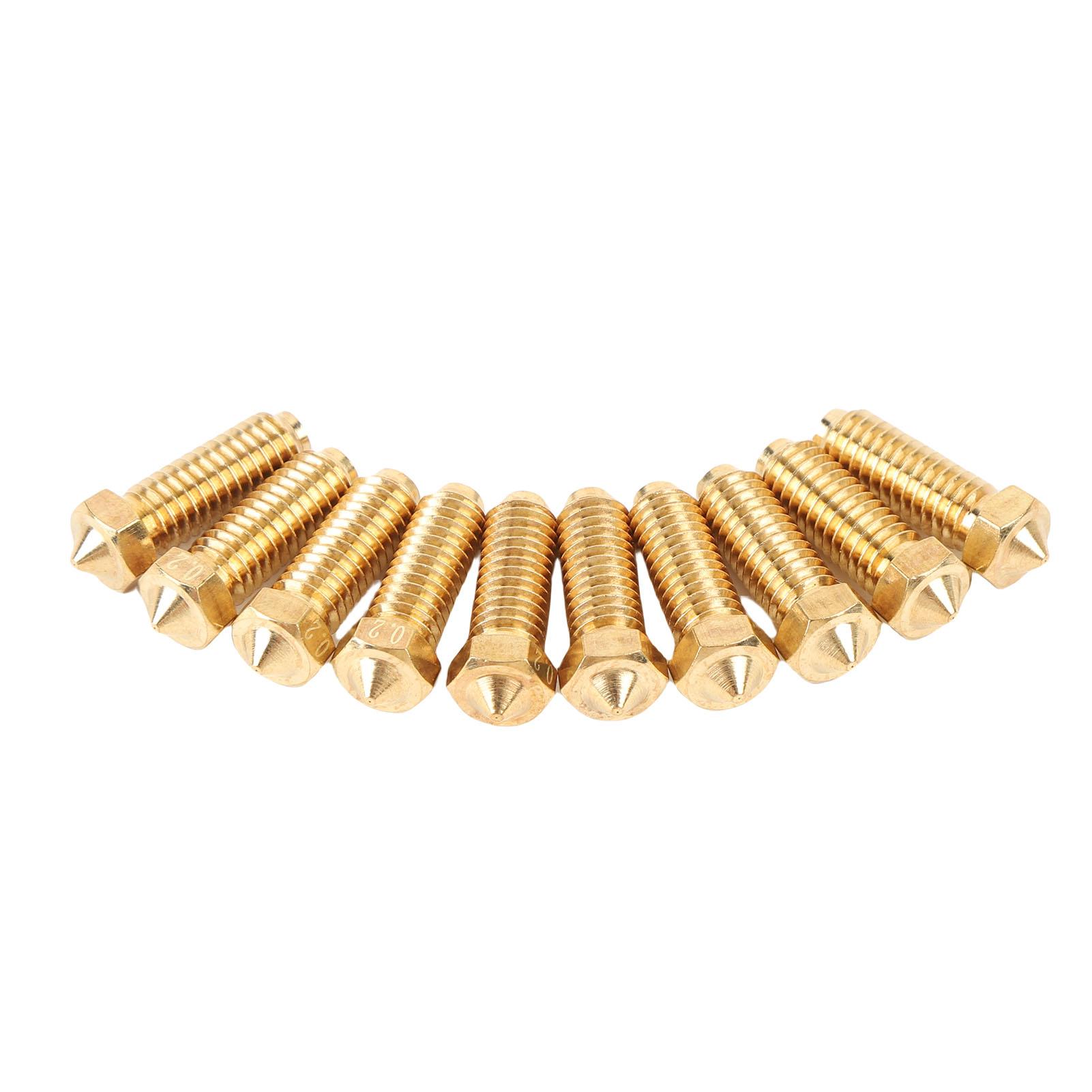 

10Pcs 3D Printer Brass Nozzle Fit for 3 Combo S1 Extruder Hotend Repl ment Kit Printing NaMachine Nozzles Set